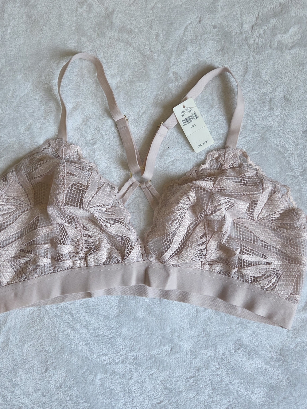 aerie Delicate Lace Bralette in Light Blush